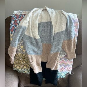 SO Color Block Cardigan